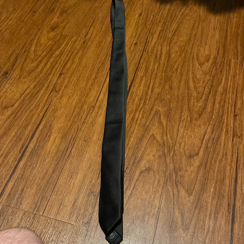 Express Black Solid Necktie